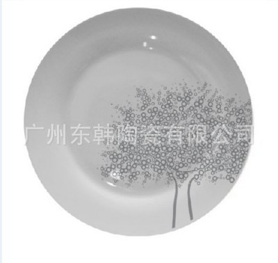 【供應(yīng)圓形貼花盤(pán)子 西餐具系列產(chǎn)品,家居用品 日用陶瓷制品】?jī)r(jià)格,廠家,圖片,碗、碟、盤(pán),廣州東韓陶瓷-